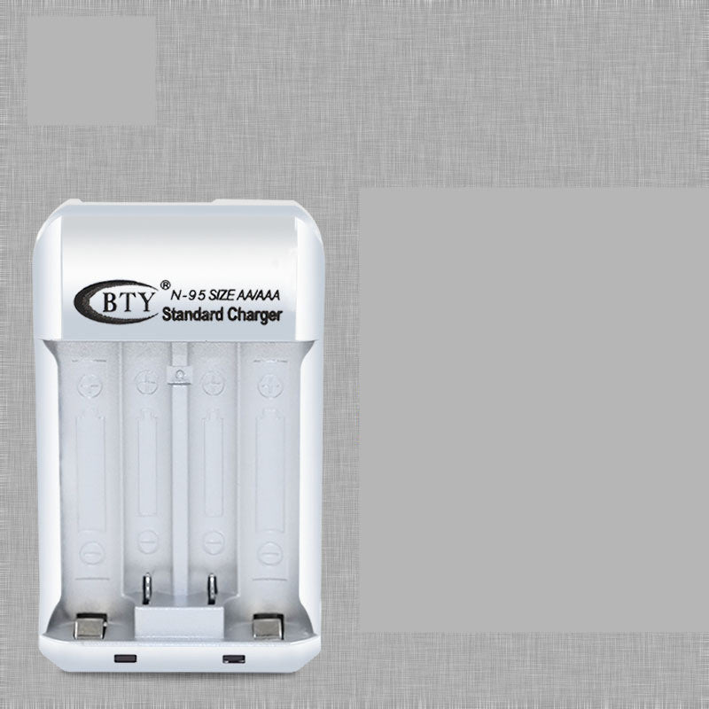 White Plastic No. 5 7 Battery Charger