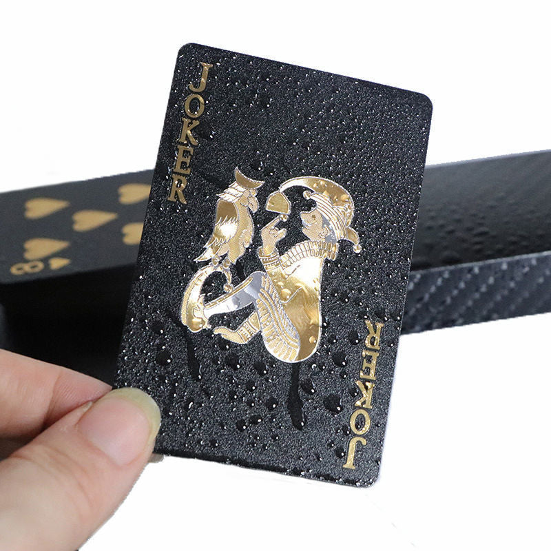 Black Gold Plastic Playing Cards Pvc Waterproof Entertainment Board Game