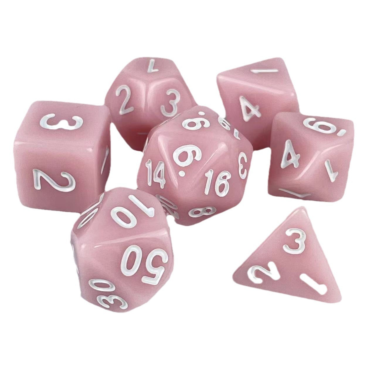 Acrylic Dice Running Group Board Game Entertainment Polyhedral Dice 7 Tablets Set