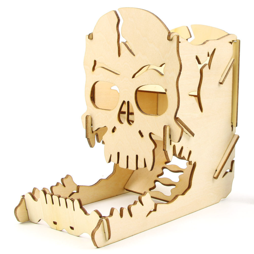 Skeleton Dice Tower Leisure Entertainment Board Games Wooden Crafts