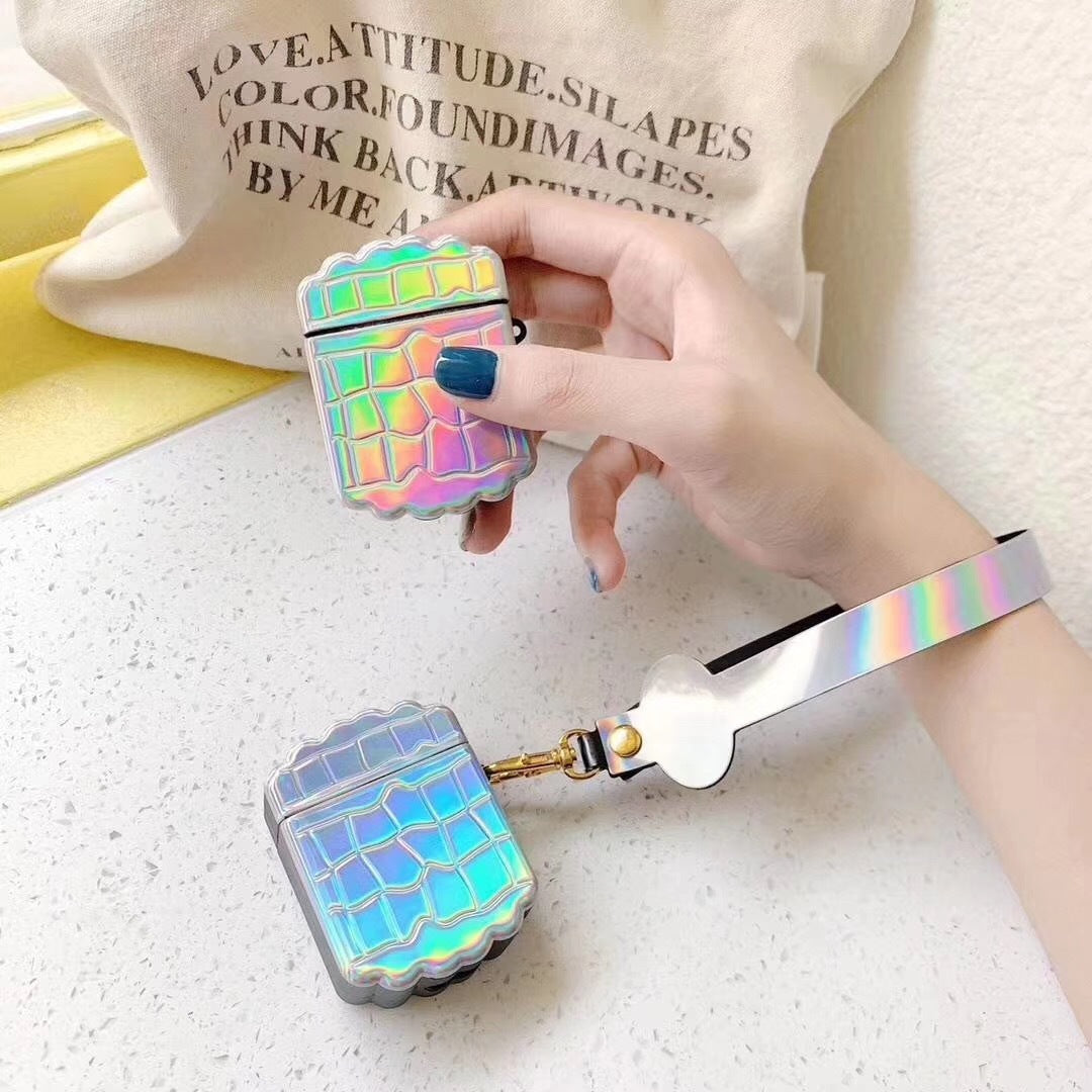 Compatible with Apple, Electroplated colorful AirPods protective sleeve