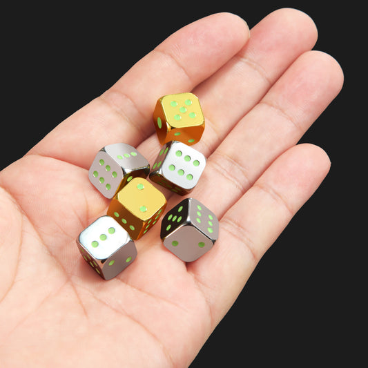 Metal Luminous Dice Large Entertainment Supplies