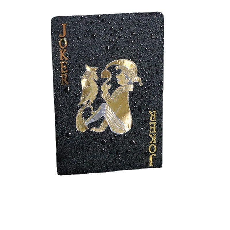 Black Gold Plastic Playing Cards Pvc Waterproof Entertainment Board Game