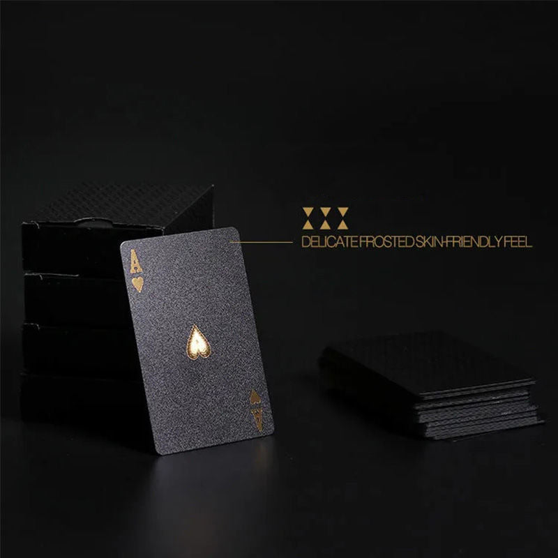 Black Gold Plastic Playing Cards Pvc Waterproof Entertainment Board Game