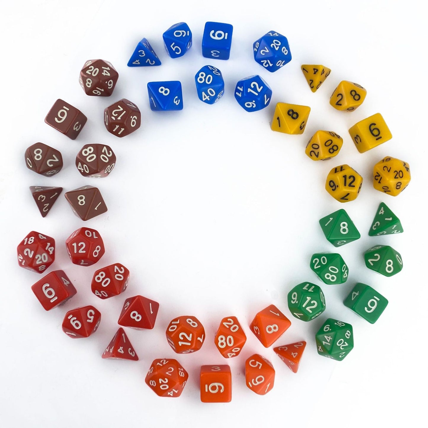 Acrylic Dice Running Group Board Game Entertainment Polyhedral Dice 7 Tablets Set