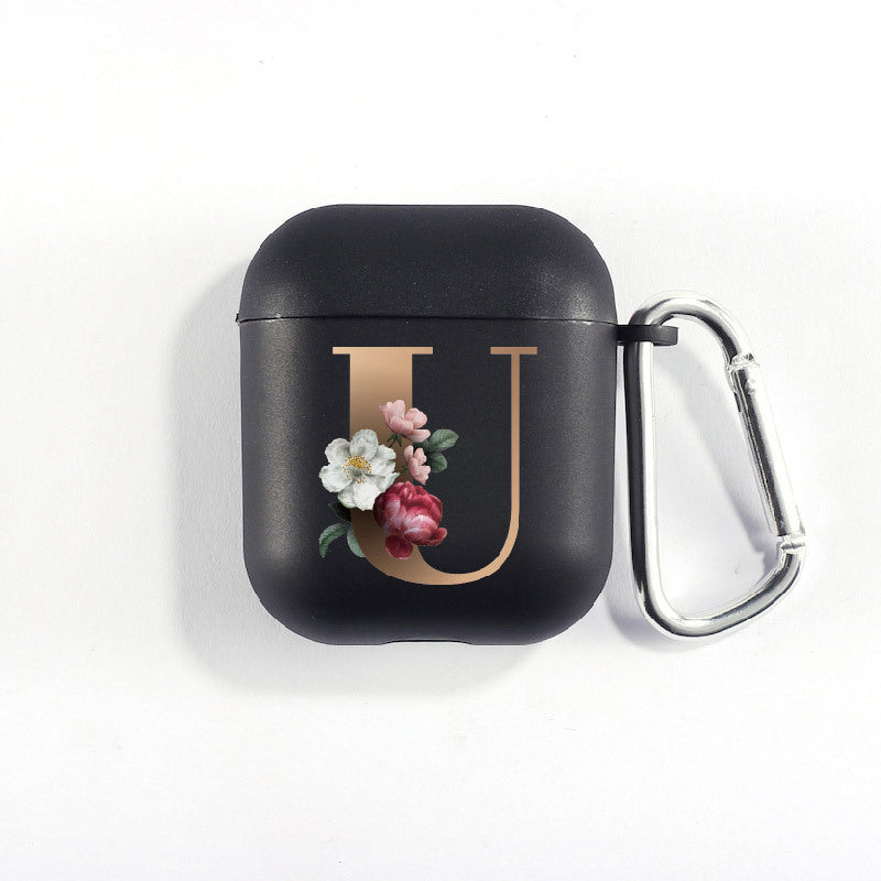 Matte Black Alphabet Airpods Case