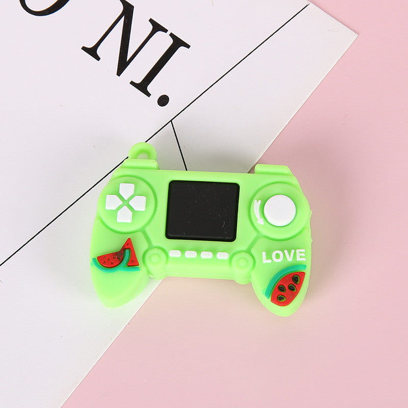 Soft Rubber Creative Simulation Game Console Gamepad Keychain