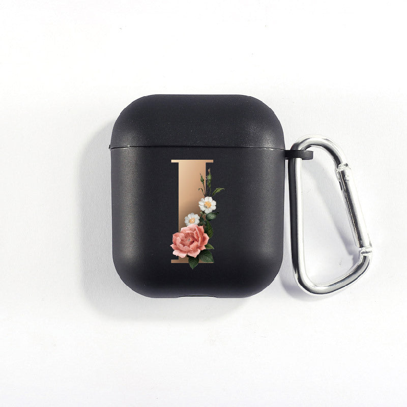 Matte Black Alphabet Airpods Case