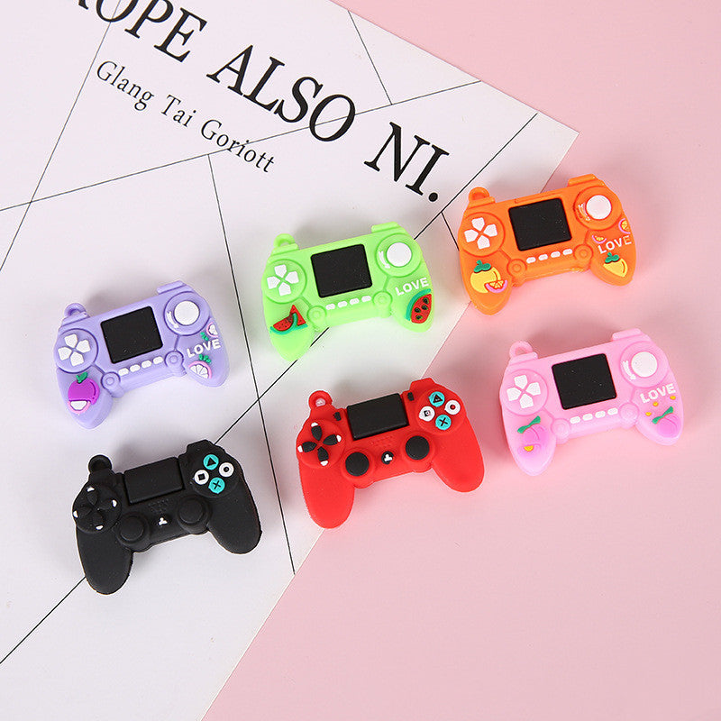 Soft Rubber Creative Simulation Game Console Gamepad Keychain